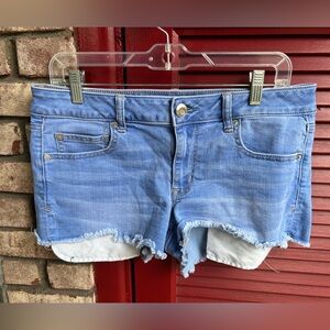 American Eagle Outfitters Size 12 Shortie Light Wash Jean Shorts